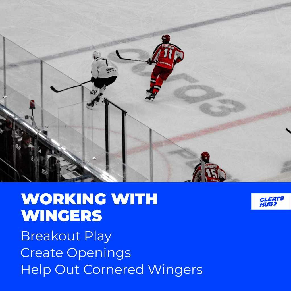 center working with wingers icehockey