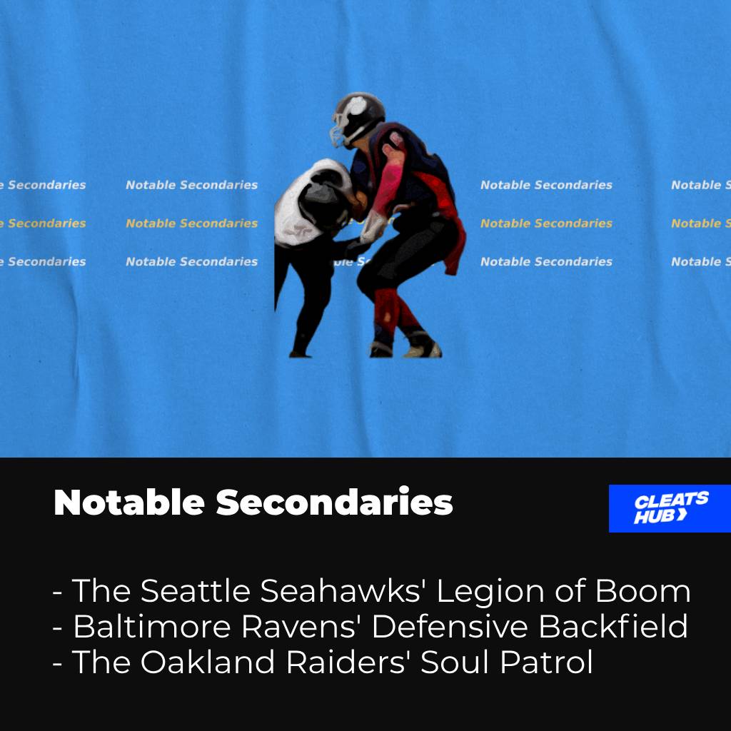 Notable Secondaries in NFL History